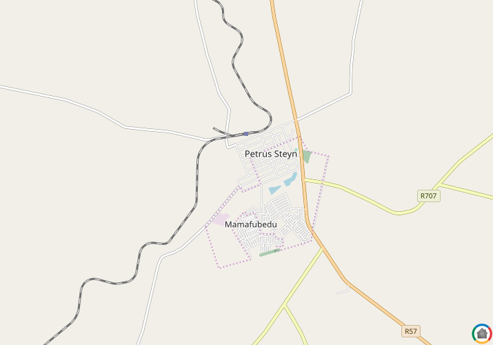 Map location of Petrus Steyn